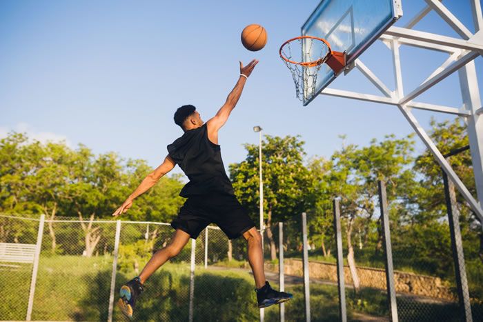 basketball player jumping